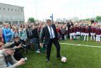 Naujas mokyklos stadionas Fabijoniškėse.