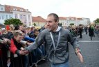Lietuvos krepšinio rinktinės sutiktuvės Vilniuje.