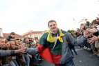 Lietuvos krepšinio rinktinės sutiktuvės Vilniuje.
