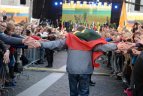 Lietuvos krepšinio rinktinės sutiktuvės Vilniuje.