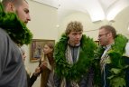 Lietuvos krepšinio rinktinės priėmimas Vilniaus rotušėje.