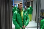 I.Tobias ir D.Stagniūnas matuojasi olimpinę aprangą.