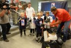 Dainius Zubrus ir Darius Kasparaitis Vilniaus Akropolyje.