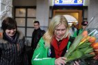Olimiečių sutikimas Vilniaus oro uote