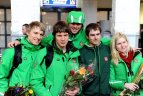 Olimiečių sutikimas Vilniaus oro uote