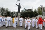 Japonijos bičiuliai, karate meistrai Vilniuje pažymėjo sakurų žydėjimo šventę