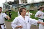 Japonijos bičiuliai, karate meistrai Vilniuje pažymėjo sakurų žydėjimo šventę