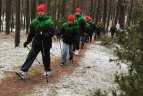 „Sabonio krepšinio centro“ auklėtinių treniruotėse - šiaurietiškasis ėjimas