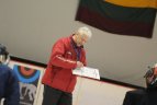 Lietuvos ledo ritulio rinktinė ir naujasis jos treneris S. Borisovas.