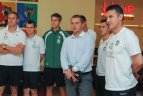 Žalgiriečiams sėkmės linkėjo Lietuvos ambasadorius Armėnijoje E.Petrikas