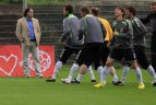 Futbolo rinktinės treniruotė Olomouce