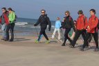 Šiaurietiškojo ėjimo entuziastų žygis Lietuvos pajūriu