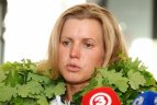 Buriuotojos  Gintarės Volungevičiūtės-Scheidt sutikimas Vilniuje.
