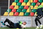 Lietuvos futbolo rinktinės treniruotė.