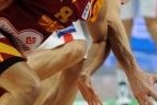 Makedonijos krepšininkai ir sirgaliai.