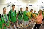 Jaunieji olimpiečiai sugrįžo į Lietuvą.