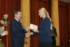 LMKL sidabro medalius iškovojusios krepšininkės pagerbtos Vilniaus rotušėje