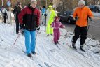 Verkiuose susirinko gausus būrys slidinėjimo entuziastų