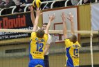 Vyrų tinklinio čempionato pusfinalis.  Flamingo Volley - Antivis - Etovis.