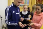 "Ekrano" futbolininkai "Žemynos" progimnazijoje.