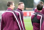 Lietuvos ir Anglijos futbolo rinktinių treniruotės
