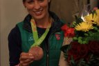 Į Lietuvą D. Valčiukaitė atvežė olimpinį bronzos medalį