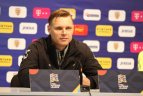 Lietuvos rinktinės treniruotė prieš UEFA Tautų lygos rungtynes su Rumunija.