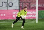 Lietuvos rinktinės treniruotė prieš UEFA Tautų lygos rungtynes su Rumunija.