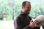Žurnalistai mielai išbandė regbio žaidimo elementus
