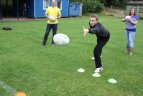 Žurnalistai mielai išbandė regbio žaidimo elementus