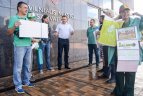 Prieš stadiono griovimą protestavo nedidelė grupelė žmoni