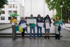 Prieš stadiono griovimą protestavo nedidelė grupelė žmoni