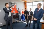 Vilniaus meras R. Šimašius pasveikino "Lietuvos ryto" krepšininkus