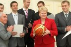 2010.09.14 Lietuvos krepšininkus priėmė ir pasveikino Prezidentė Dalia Grybauskaitė