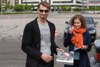 Olimpiečiai varžėsi automobilių slalomo trasoje