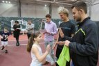 L. Grigelis ir L. Mugevičius susitiko su 7-11 metų tenisininkais