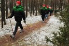 „Sabonio krepšinio centro“ auklėtinių treniruotėse - šiaurietiškasis ėjimas