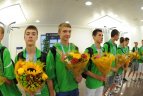 Jaunieji olimpiečiai sugrįžo į Lietuvą.