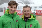 Lietuvos kalnų slidininkai olimpiadoje.