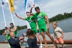 Lietuvos baidarių ir kanojų irklavimoirklavimo čempionato akimirka.