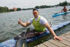Lietuvos baidarių ir kanojų irklavimoirklavimo čempionato akimirka.