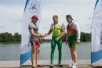 Lietuvos baidarių ir kanojų irklavimoirklavimo čempionato akimirka.