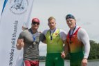 Lietuvos baidarių ir kanojų irklavimoirklavimo čempionato akimirka.