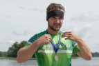 Lietuvos baidarių ir kanojų irklavimoirklavimo čempionato akimirka.