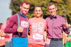 Bėgimo entuziastai ruošiasi "Pink Run su BENU" bėgimui.
