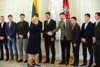 Prezidentė Dalia Grybauskaitė susitiko su Lietuvos ledo ritulio rinktine