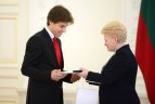 Prezidentė Dalia Grybauskaitė susitiko su Lietuvos ledo ritulio rinktine