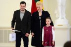 Prezidentė Dalia Grybauskaitė susitiko su Lietuvos ledo ritulio rinktine