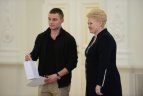Prezidentė Dalia Grybauskaitė susitiko su Lietuvos ledo ritulio rinktine