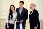 Prezidentė Dalia Grybauskaitė susitiko su Lietuvos ledo ritulio rinktine